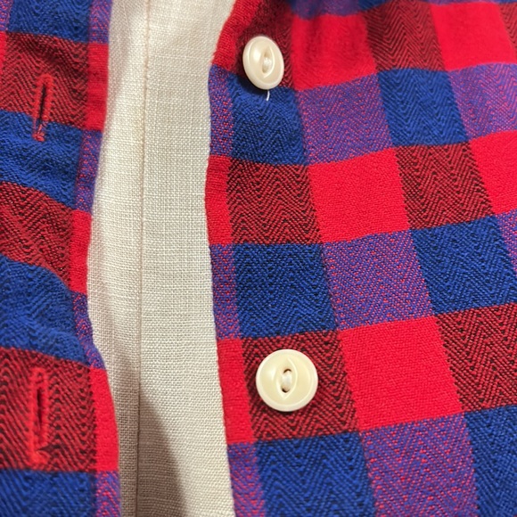 J Crew Plaid Red Button Down Cotton Shirt size 2 - Picture 3 of 8